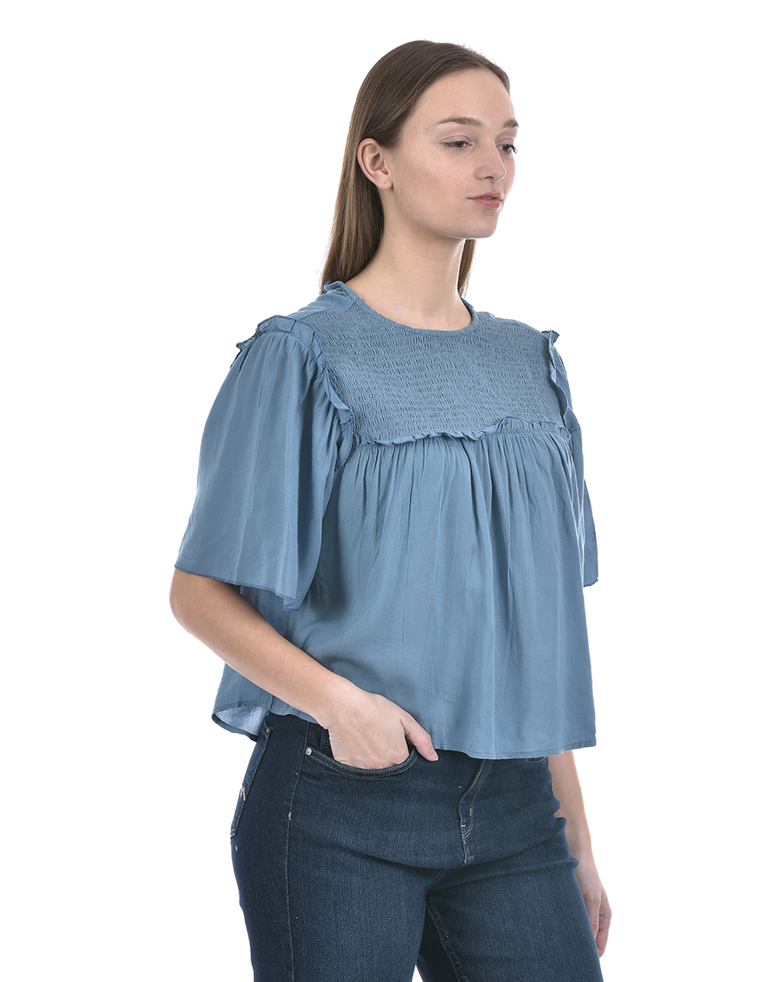 Numero Uno Women Solid Blue Top